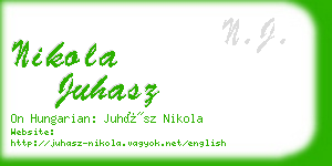 nikola juhasz business card